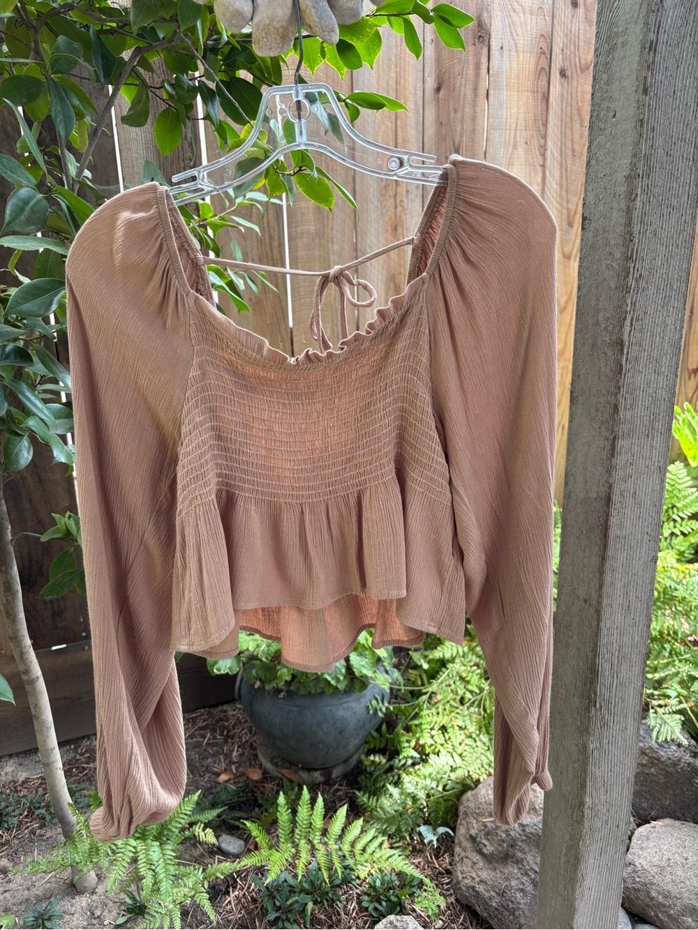 Miou Muse Smocked Crop Top